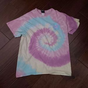 tie dye santa cruz tee